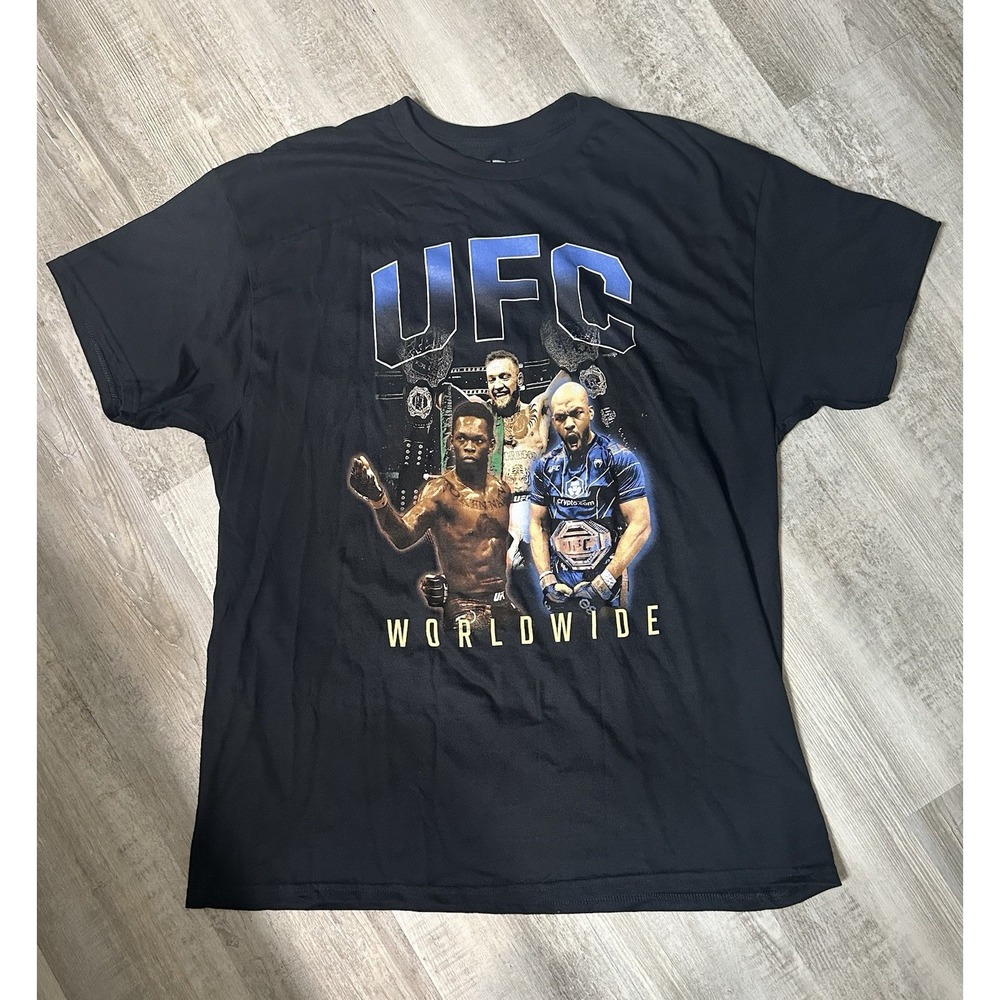 NWOT! UFC Worldwide Shirt MENS XL Black Licensed Graphic Tee 100% Cotton